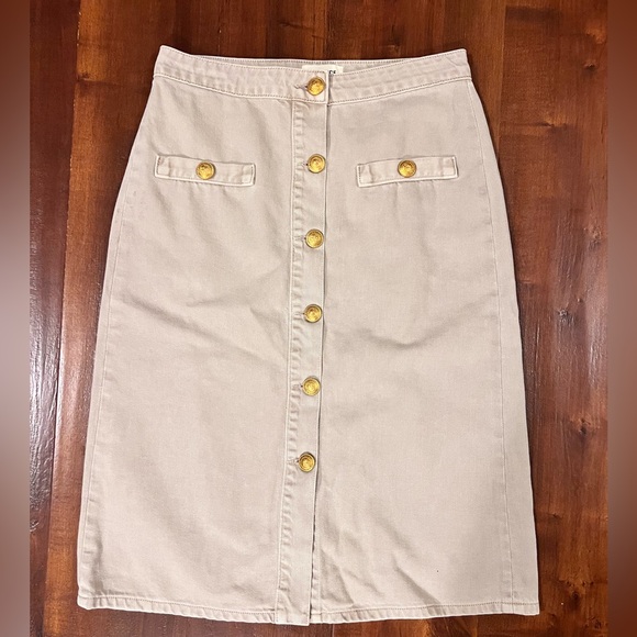 NWOT L’AGENCE Landry Button Front Midi Skirt, Size 25 - Picture 3 of 6